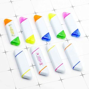 ปากกาเน้นข้อความแบบหัวคู่ ปลายเฉียง พรีเมียม ชนิดเรืองแสง  ชุด 18 สี ปากกาเมจิกแบบน้ำหลากสี - Product Image 3