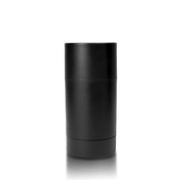 75ml 75g 2.5oz Wadah Deodoran Kosong Twist-Up Hitam Doff Tutup Ulir Wadah Parfum Padat Lotion Bar Lipstik Blush On
