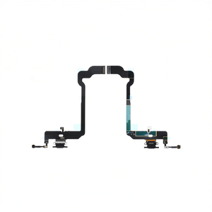 Cavo flessibile per porta di ricarica Lightning per Apple iPhone XS con microfono nero - Product Image 2