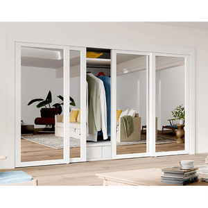Personnalisation de toute la maison Mobilier de chambre au design moderne Dressing Grand placard avec porte miroir coulissante - Product Image 1