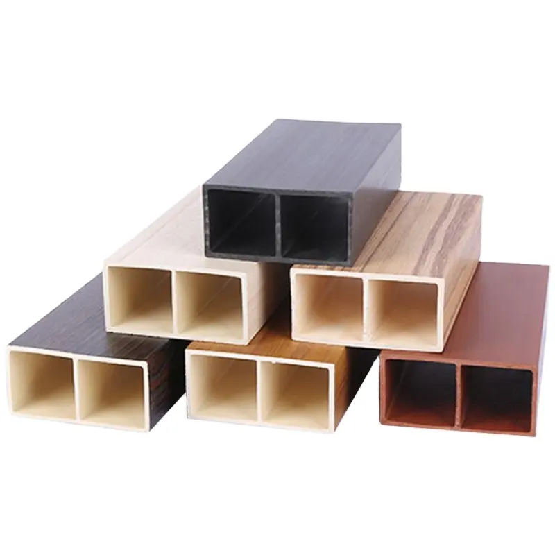 Tubos de madera cuadrados huecos para decoración, 100x50, wpc