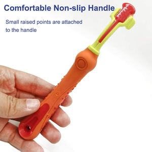 तीन पक्षीय पालतू पालतू टूथब्रश जानवरों दंत देखभाल ब्रश उपकरण कुत्ते ट्रिपल सिर वाली बिल्ली मौखिक सफाई ब्रश - Product Image 5