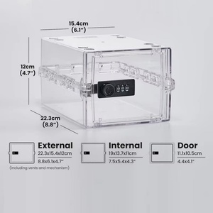 Factory Custom Durable Clear Stackable Plastic Lockable <b>Secure</b> Storage <b>Box</b> - Product Image 6