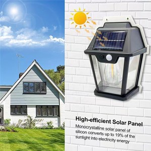 Lampe murale solaire rétro à filament de tungstène, éclairage décoratif pour jardin extérieur, villa - Product Image 1