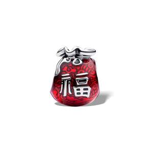 Juego de Pulseras de <span class=keywords><strong>Plata</strong></span> <span class=keywords><strong>925</strong></span> Fu'an Double Arrival para Mujer, Bolsa de la Suerte Roja DIY, Joyería de Alta Gama, Venta al por Mayor de Fábrica - Product Image 1