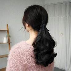 Extension de queue de cheval vague d'eau ruban 2P pour femmes Style bouclé et Yaki Clip-In vague de cheveux humains pré-collés et Styles bouclés - Product Image 1