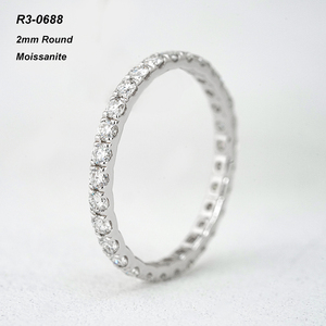 Starsgem Lab Created Moissanite Stone <b>Ring</b> S925 Sliver DEF Color VVS Moissanite Wedding Band <b>Silver</b> <b>Ring</b> - Product Image 2