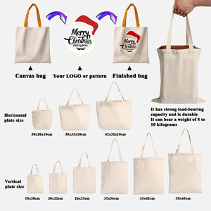 Bolsas de mano promocionales al por mayor con logotipo personalizado Bolsas de lona MOQ bajo con impresión por sublimación para compras y eventos de marca - Product Image 4