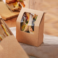 Boîte à sushi burger marron kraft boîte de fast-food conteneur sac d'emballage alimentaire