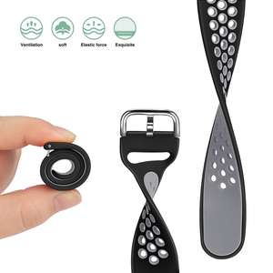 Pour Fitbit Versa 2 / Versa / Versa Lite Band <span class=keywords><strong>Bracelet</strong></span> de montre respirant en Silicone étanche bicolore pour <span class=keywords><strong>Fit</strong></span> <span class=keywords><strong>Bit</strong></span> Versa <span class=keywords><strong>Bracelet</strong></span> - Product Image 4