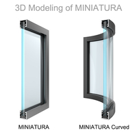 Cloison de bureau panoramique en verre Marco, vue intégrale, sans cadre, insonorisation 31 dB, pour zonage intérieur/extérieur, usage scolaire et sportif