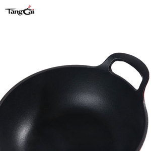 Plat Balti Traditionnel Rond <span class=keywords><strong>en</strong></span> <span class=keywords><strong>Fonte</strong></span> Émaillée de 26 cm (10,25 po) de Diamètre, 3QT, Compatible Wok, Idéal pour Braiser, Frire et Mijoter - Product Image 5