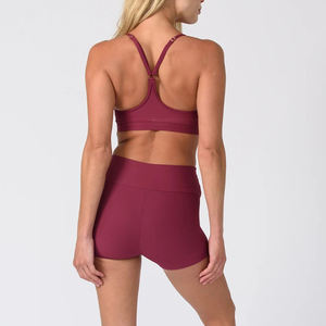 Ensemble de yoga taille haute personnalisé pour femmes, vêtements de sport extensibles et respirants, soutien-gorge et short de sport élastiques pour le fitness et le yoga - Product Image 2