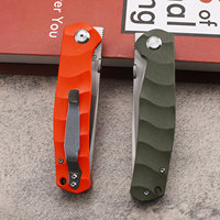 Couteau de survie en plein air, couteau de poche pour la pêche, outil EDC, nouveau style, acier D2, lame pliante, roulement en céramique, manche en G10