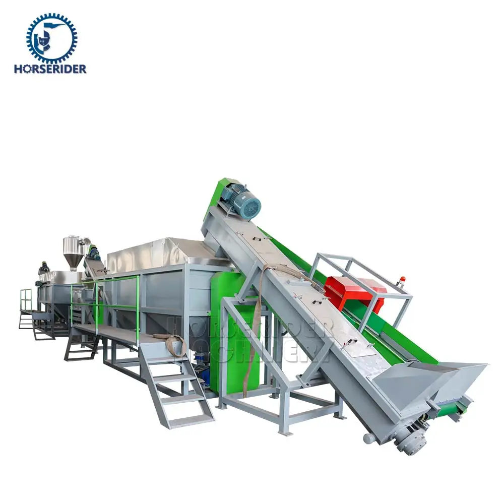 Machine de recyclage de déchets plastiques Machines de recyclage de post-consommation PE PP LDPE HDPE LLDPE pour le recyclage des déchets plastiques et des pare-chocs