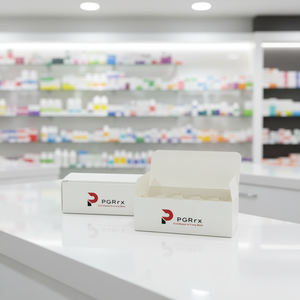 กล่องกระดาษแข็งพิมพ์โลโก้ตามสั่ง สีขาว สำหรับบรรจุภัณฑ์ขวดยาขนาด 2 มล. 3 มล. 5 มล. 10 มล. กล่องบรรจุภัณฑ์สำหรับขวดเปปไทด์ เหมาะสำหรับธุรกิจขนาดเล็ก - Product Image 1