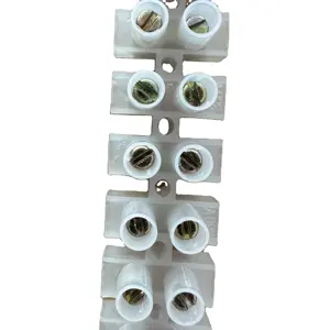 Chinese factory supplier insulated zinc alloy conductive particle 15A 380V 12P through type terminal block connector