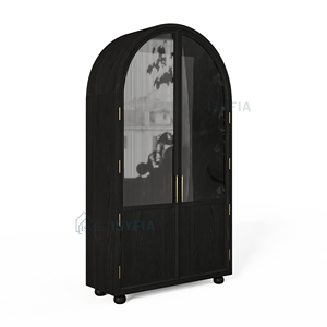 <span class=keywords><strong>Armoire</strong></span> à vin en bois massif de style nordique médiéval avec porte en verre et tiroirs, <span class=keywords><strong>armoire</strong></span> de <span class=keywords><strong>rangement</strong></span> personnalisable, salon, meubles de maison - Product Image 4