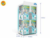 Distributeur automatique de capsules multi-unités à monnayeur, 4 stations Gacha, à vendre