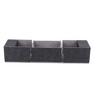 Boîte de rangement pour cartes en cuir PU, coins carrés, résistante à l'eau, étui portable pour cartes à collectionner - Product Image 2