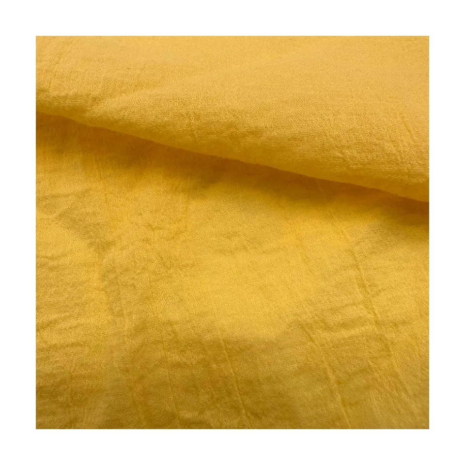 Grosir tenun berkualitas tinggi 100% katun 81gsm kain kasa kerut kain krep ringan untuk pakaian bayi anak-anak