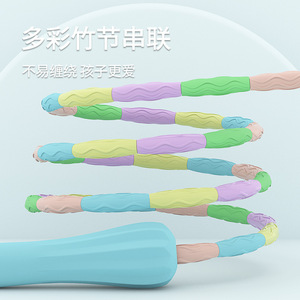 Nueva Cuerda de Saltar de Bambú Ajustable para Niños y Adultos, Diseño Ergonómico para Exámenes de Aptitud Física - Product Image 3