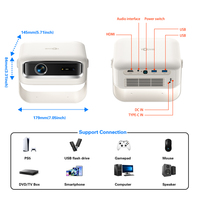 Projecteur laser triple RGB ODM OEM, Android 11, HDR 4K, haut-parleurs intégrés, version mondiale US, mise au point automatique intelligente, DLP, home cinéma