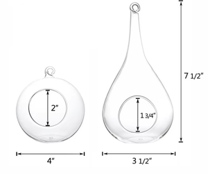 <span class=keywords><strong>Maceta</strong></span> colgante de vidrio de borosilicato transparente hecha a medida, Terrario de plantas de aire, decoraciones para el hogar para velas suculentas - Product Image 2