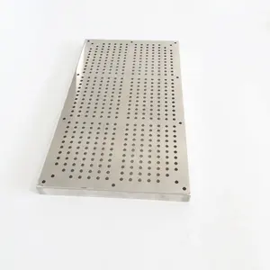 Custom made aluminum punching drain serving tray