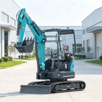 Mini-excavatrice diesel sur châssis, haute capacité de franchissement, micro-pelle hydraulique, accessoires de travail pour les travaux agricoles, personnalisable