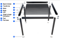 SUNC Pergolas en Aluminium, pavillon extérieur, bâtiments de jardin, Kits de Pergola en Aluminium à perlage motorisé bioclimatique étanche
