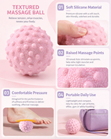 Balle de massage aux cacahuètes pour la thérapie par points de pression, pour la relaxation des muscles des pieds, du dos et du cou, yoga, fitness, 5 cm, 65 g