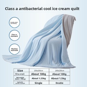 Trapunta estiva trapunta fresca trapunta in seta di ghiaccio sottile per letto singolo o matrimoniale per aria condizionata morbido e confortevole uso domestico - Product Image 6