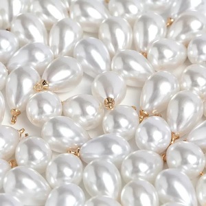 <span class=keywords><strong>SOJI</strong></span> - Colgantes y Pendientes de Perlas Blancas en Forma de Gota de Agua, Cuentas y Dijes de Aleación para la Fabricación de Joyería DIY - Product Image 6