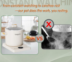 Robot culinaire pour bébé de qualité supérieure, <span class=keywords><strong>cuiseur</strong></span> multifonction électrique, mini-casserole multifonction avec 8 fonctions, protection contre la surchauffe et la sursecousse - Product Image 3