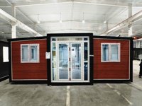 Casa Contenedor Prefabricada de Acero Plegable y Expandible de 30 pies, Personalizable para Exteriores, con 3 Dormitorios, Oficina Portátil, Edificio Hotelero