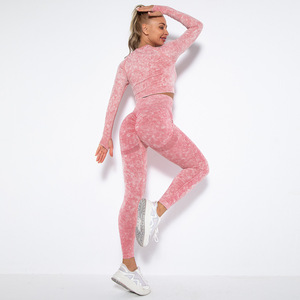 Lavage Femme Yoga Set Sport Active Fitness Athletic Suit Gym Workout Scrunch Leggings Squat Proof Outfit Suits - Product Image 4