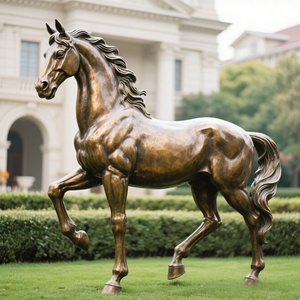 特注大型屋外別荘庭園宗教銅製動物工芸品装飾実物大鋳造ブロンズ馬像 - Product Image 3
