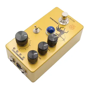 MOSKYAudio Overdrive/Preamp/Booster gitar efekt pedalı 4 kırpma modu anahtarı ve çıkış/tiz/kazanç kontrolleri kompakt taşınabilir Di