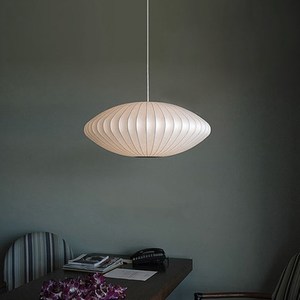 Suspension minimaliste italienne de designer nordique, tête unique, style cocon japonais, en soie, pour lustres et suspensions - Product Image 1