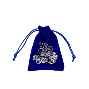 Pochette en velours bleu royal personnalisée avec cordon de serrage 8x10cm, convient pour un <span class=keywords><strong>jeu</strong></span> de 7 dés DND, fermeture à cordon, cadeau idéal pour les jeux de rô<span class=keywords><strong>le</strong></span> - Product Image 2