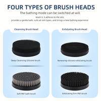 Brosse Corporelle LOHAS à Manche Long, Nettoyage Automatique, Exfoliante et Massante, Gant de Douche en Silicone Doux