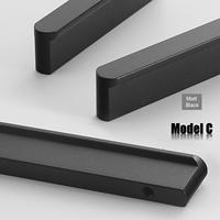 Profilés en solides poignées de porte de cuisine boutons en or noir  décoration de maison armoires armoires poignées d'armoire
