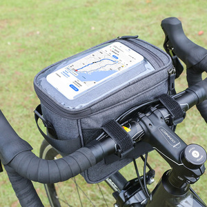 <span class=keywords><strong>Sac</strong></span> de guidon YSMY pour vélo et trottinette, avec fermeture éclair, pliable, pour le cyclisme, rangement étanche - Product Image 3