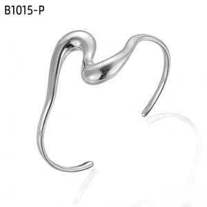 Amy Amy Fashion Heart <b>Cuff</b> <b>Bracelet</b> <b>Silver</b> Plated For Women Trendy Jewelry Gift B1015 - Product Image 2