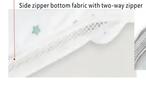 便利な使用のためにジッパーで調整された柔らかく新しいデザインの通気性のある新生児の睡眠袋