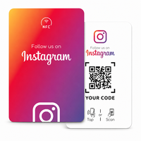 Carte RFID NFC programmable avec code QR CR80, puce NTAG213 13,56 MHz pour Google/Instagram/Facebook/Trustpilot/Tripadvisor/Tiktok