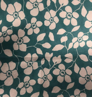Tissu 100 % polyester effet coton lavé, imprimé floral, pour literie, doux, respirant, toucher naturel, idéal pour housse de couette
