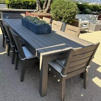 Meubles en bois de teck de loisirs hôtel villa patio ensembles de salle à manger en bois ensemble de tables et de chaises de jardin extérieur