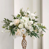 Centres de table de mariage floraux de style européen, allées de fleurs artificielles, décorations pour vitrines d'hôtels et salles d'exposition